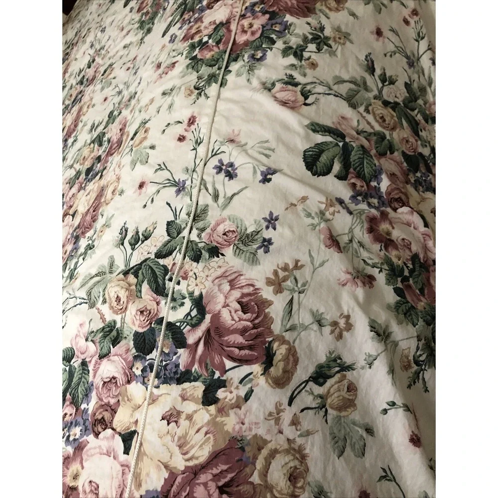 VTG Floral Custom Made Duvet Cover 1 Sham French Country Cottage 82